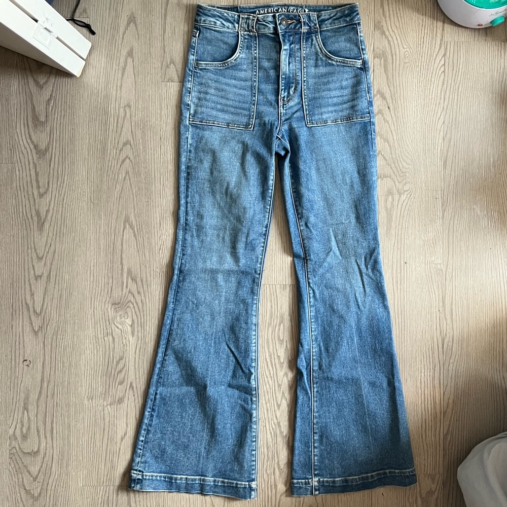 American eagle high rise flare jeans